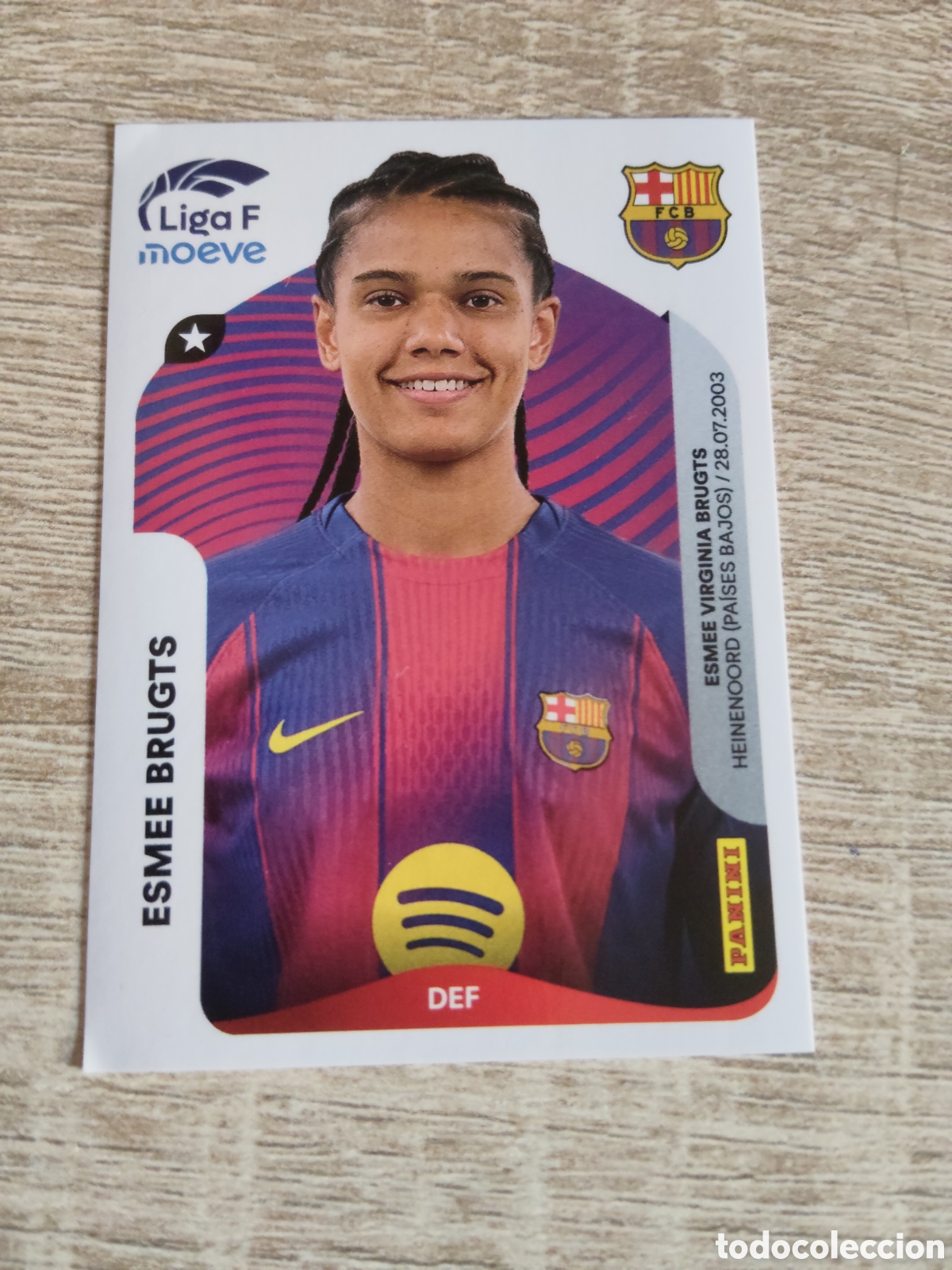 Cromos de F&uacute;tbol: Panini liga F moeve 2025 2026 25 26 91 Esmee Brugts Barcelona