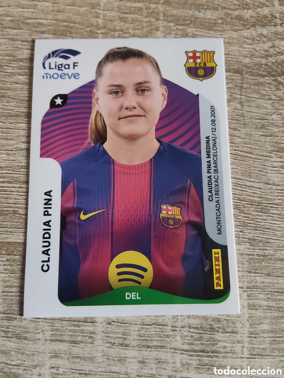 Cromos de F&uacute;tbol: Panini liga F moeve 2025 2026 25 26 98 Claudia Pina Barcelona