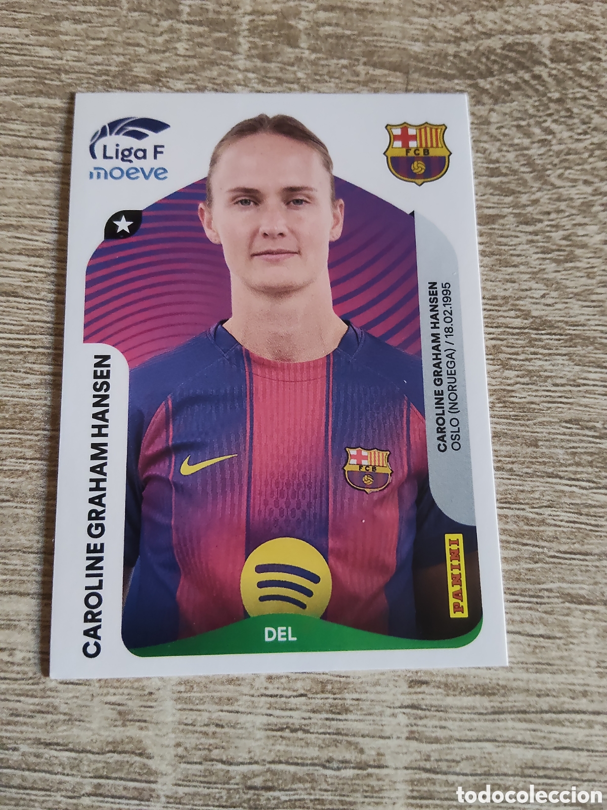 Cromos de F&uacute;tbol: Panini liga F moeve 2025 2026 25 26 100 Caroline Graham Hansen Barcelona