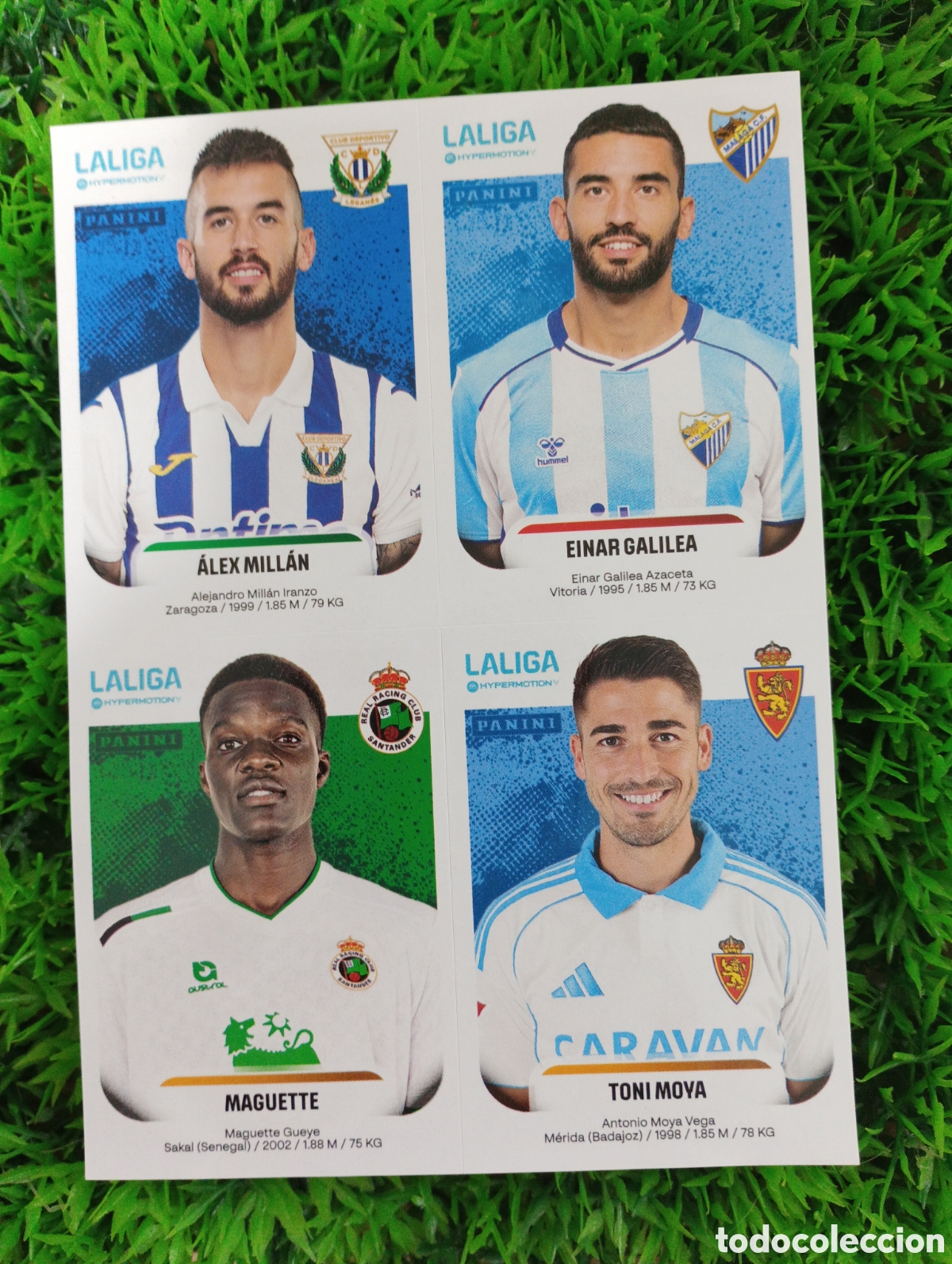 Cromos de F&uacute;tbol: Alex Millan - Einar Galilea-Maguette-Toni Moya Actualizacion Liga Hypermotion 25-26 NUNCA PEGADO