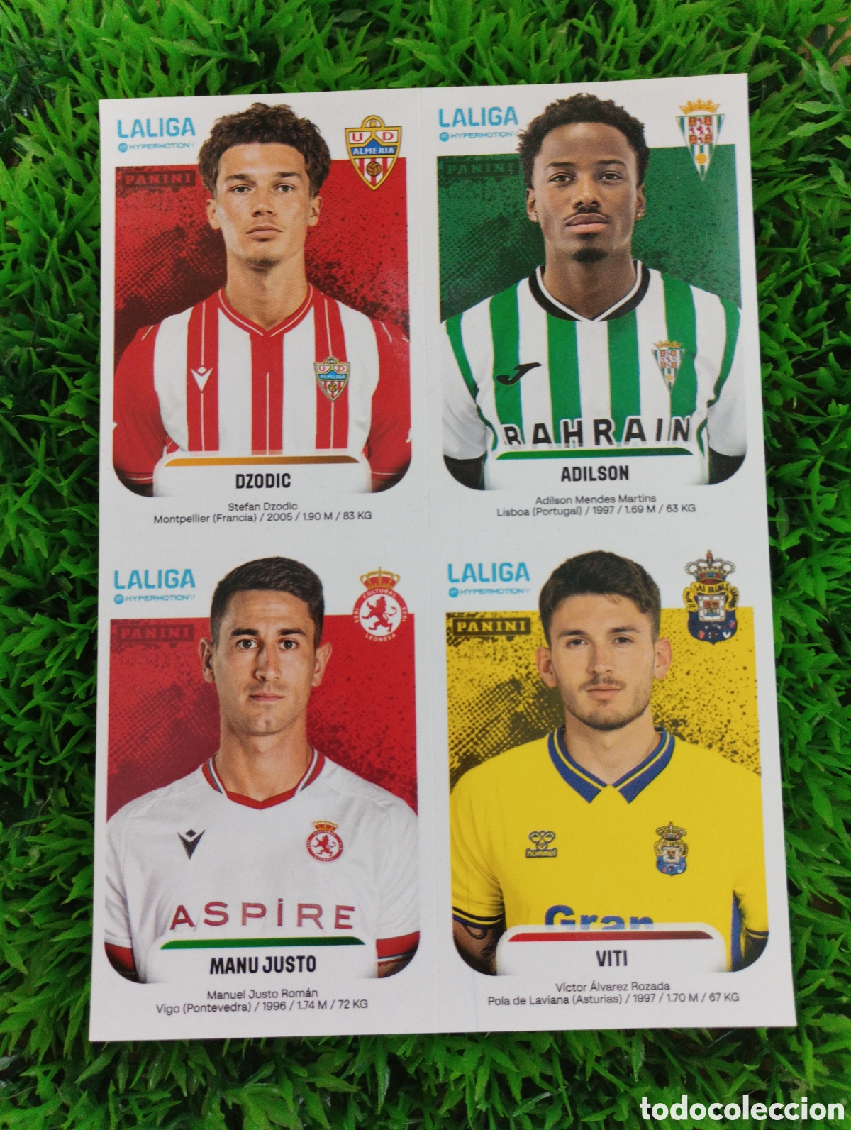Cromos de F&uacute;tbol: Dzodic-Adilson-Manu Justo- Viti Actualizacion Liga Hypermotion 25-26 NUNCA PEGADO
