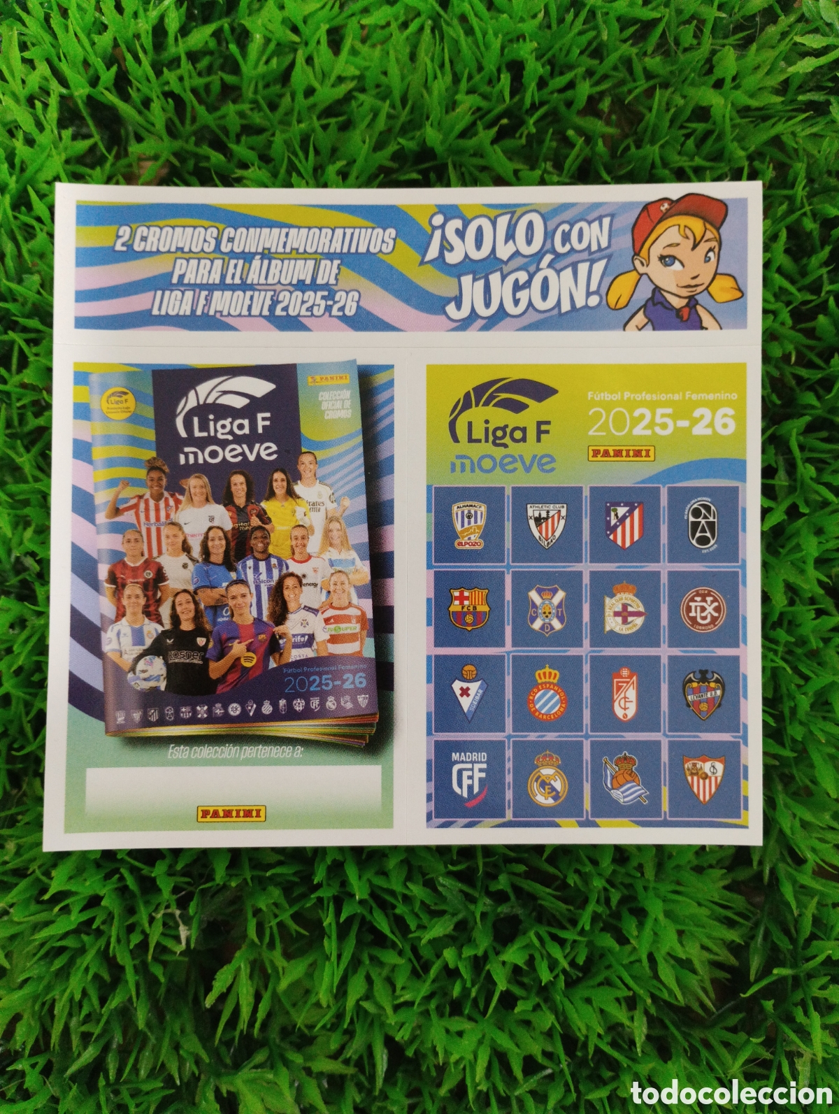 Cromos de F&uacute;tbol: 2 Cromos Conmemorativos Album Liga F 25-26 NUNCA PEGADO