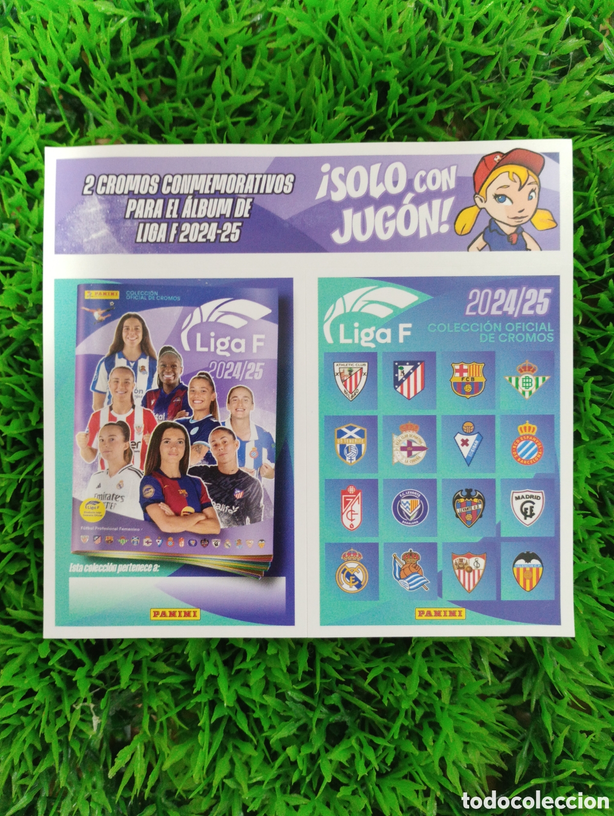 Cromos de F&uacute;tbol: 2 Cromos Conmemorativos Album Liga F 24-25 NUNCA PEGADO