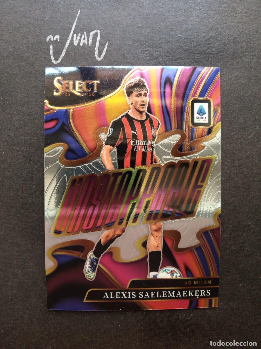 Fu&szlig;ball-Sticker: 23 UNSTOPPABLE PRIZM SAELEMAEKERS AC MILAN BELGICA ⚽ PANINI &reg; SELECT SERIE A 2025 2026 25 26 NUEVO