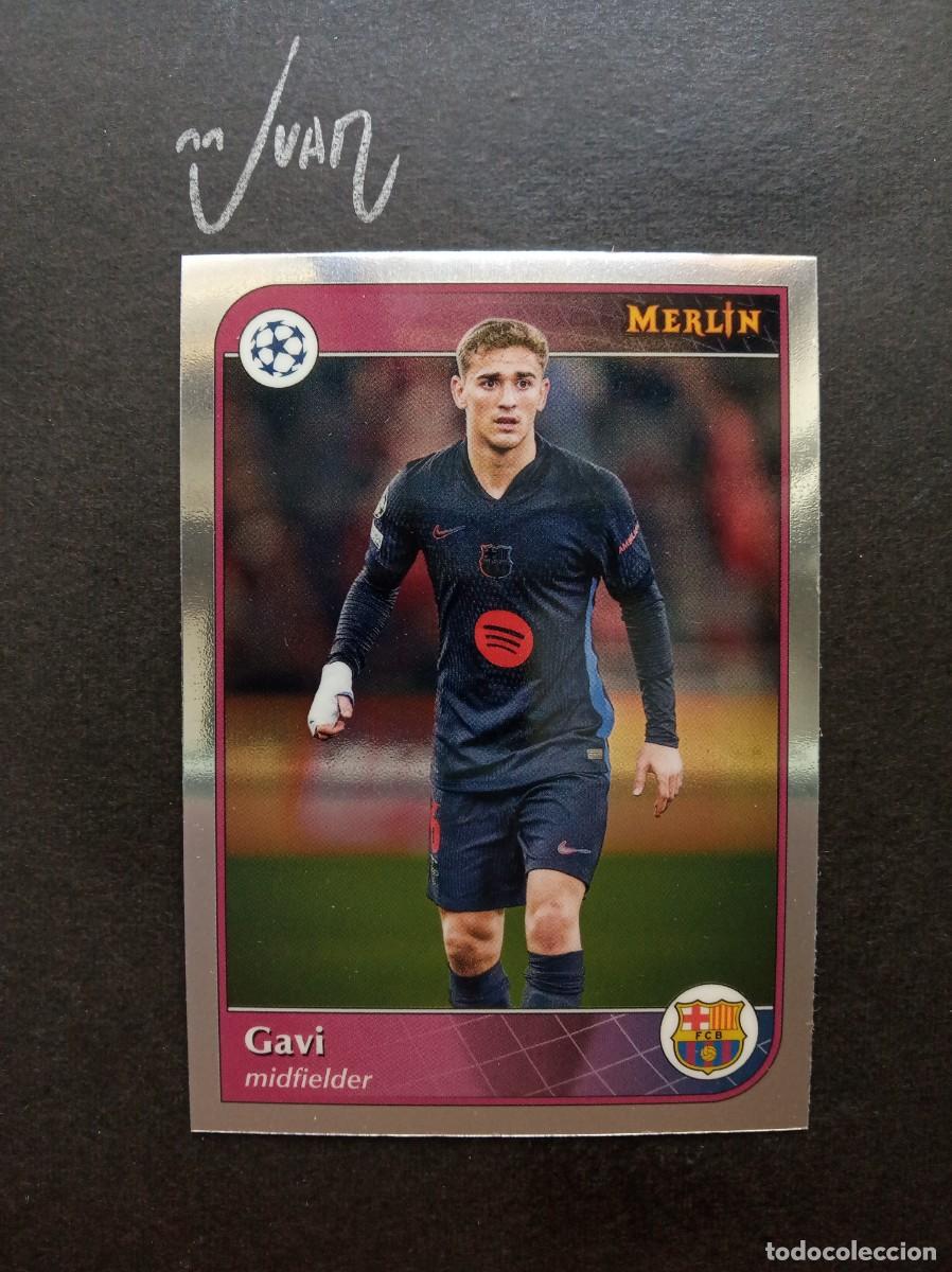 Cromos de F&uacute;tbol: N&ordm; 6 GAVI FC BARCELONA ESPA&Ntilde;A ⚽ TOPPS &reg; CHROME MERLIN UEFA CLUB COMPETITIONS 2024 2025 24 25 NUEVO