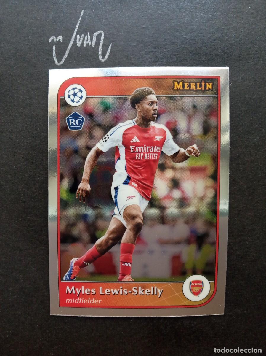Football Stickers: N&ordm; 49 ROOKIE LEWIS-SKELLY ARSENAL INGLATERRA ⚽ TOPPS &reg; CHROME MERLIN UCC UEFA 2024 2025 24 25 NUEVO