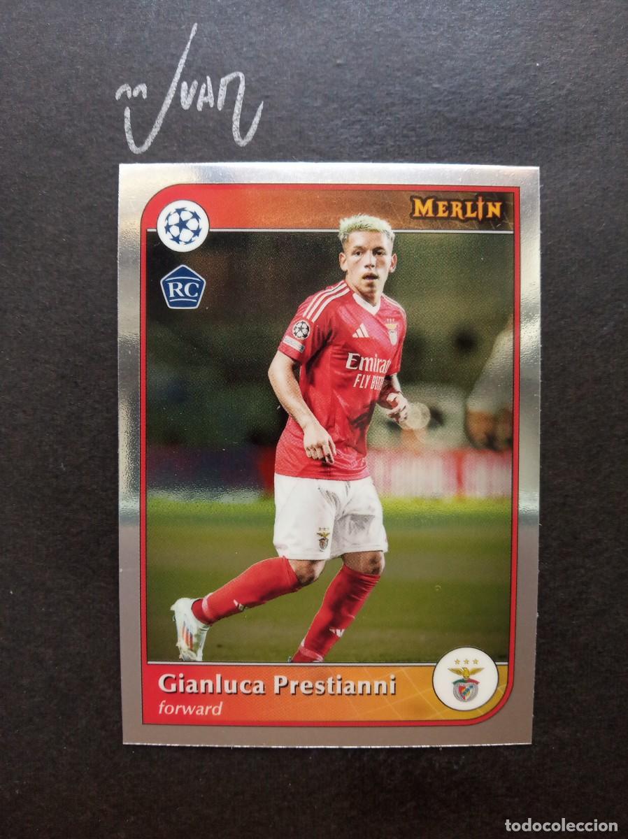 Cromos de F&uacute;tbol: N&ordm; 90 ROOKIE PRESTIANNI SL BENFICA ARGENTINA ⚽ TOPPS &reg; CHROME MERLIN UCC UEFA 2024 2025 24 25 NUEVO