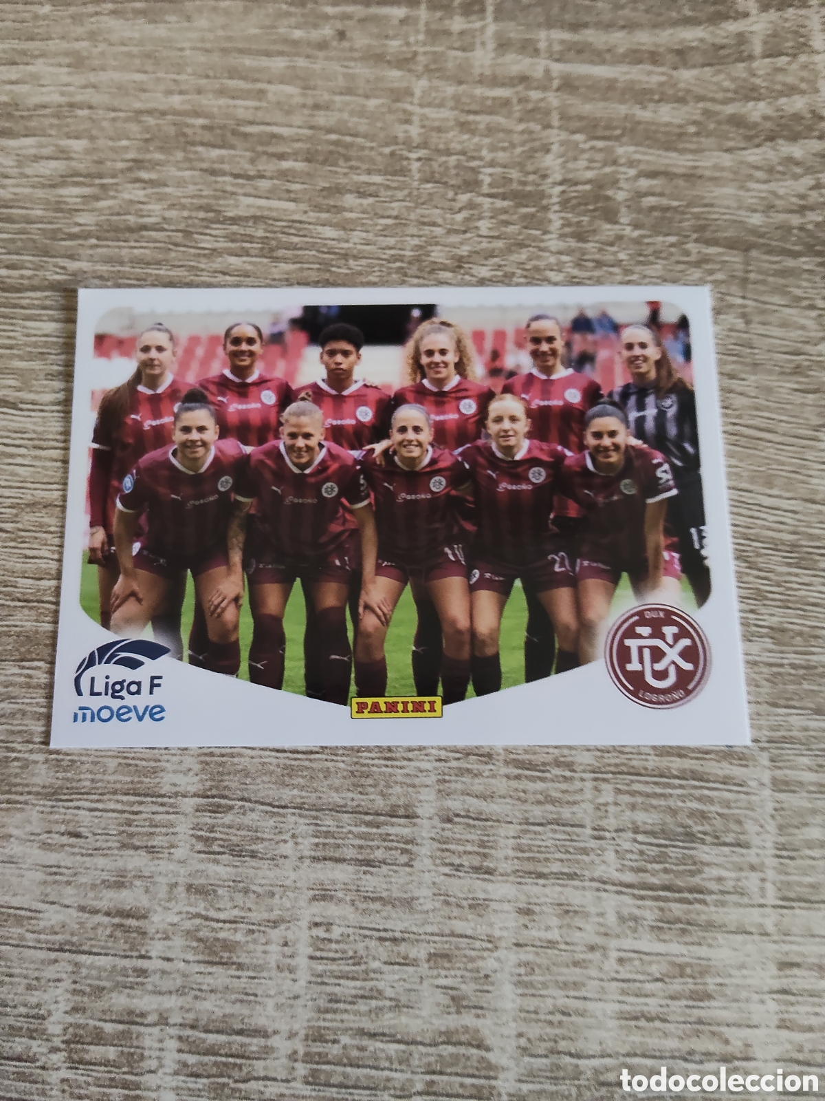 Cromos de F&uacute;tbol: Panini liga F moeve 2025 2026 25 26 143 alineaci&oacute;n DUX Logro&ntilde;o