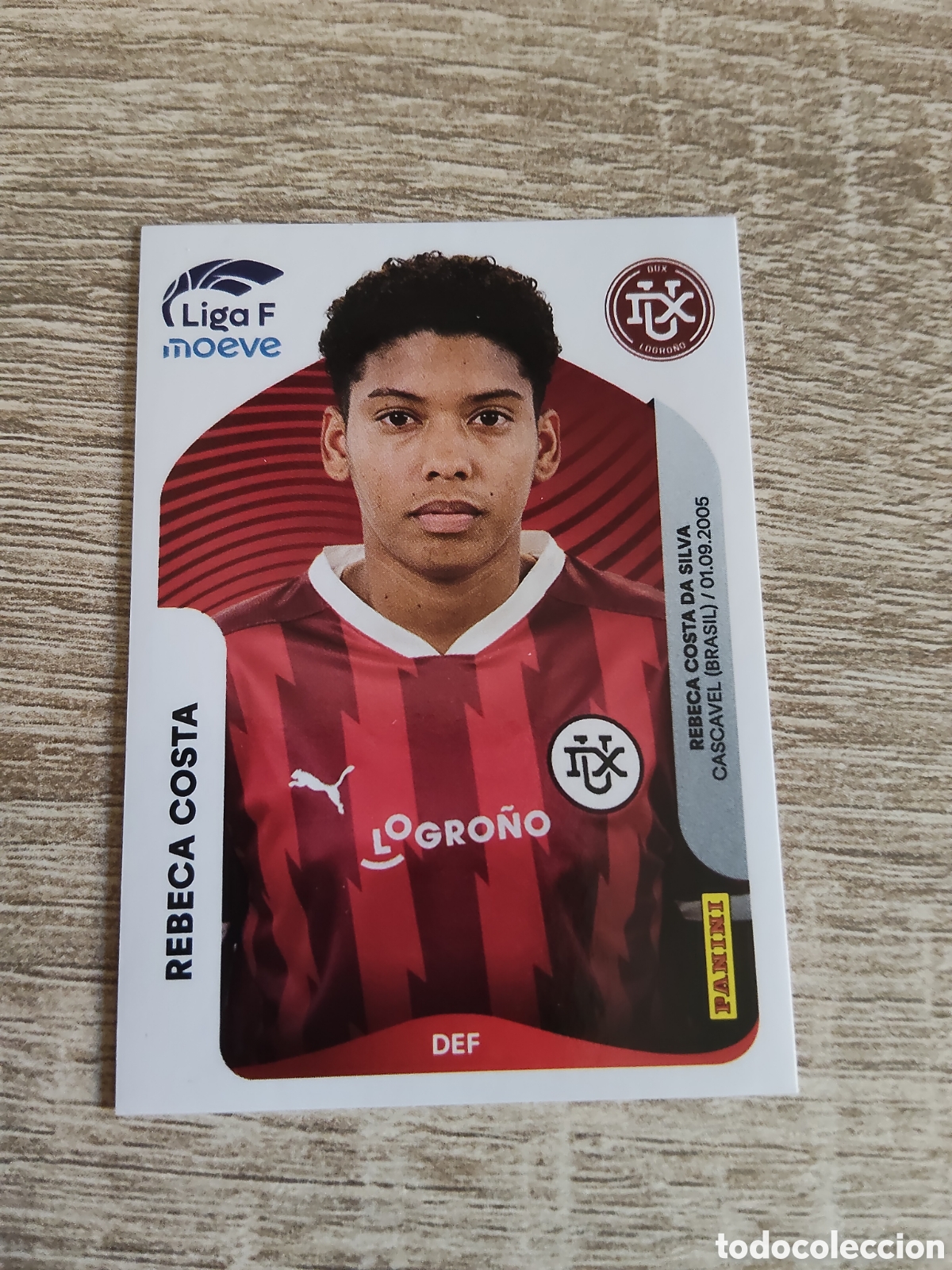Figurine di Calcio: Panini liga F moeve 2025 2026 25 26 147 Rebeca Costa DUX Logro&ntilde;o