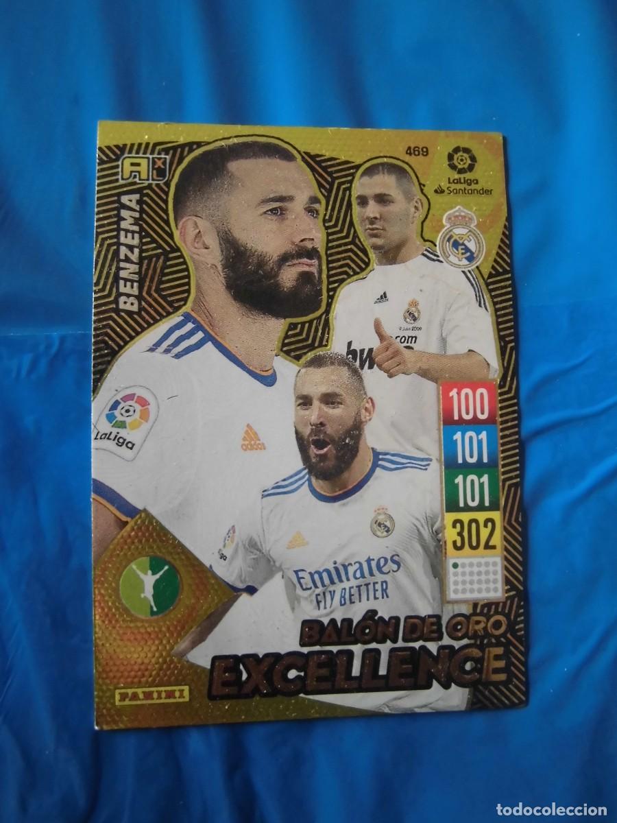 Cromos de F&uacute;tbol: BENZEMA 469 BAL&Oacute;N DE ORO EXCELLENCE ADRENALYN 2021-22 PANINI