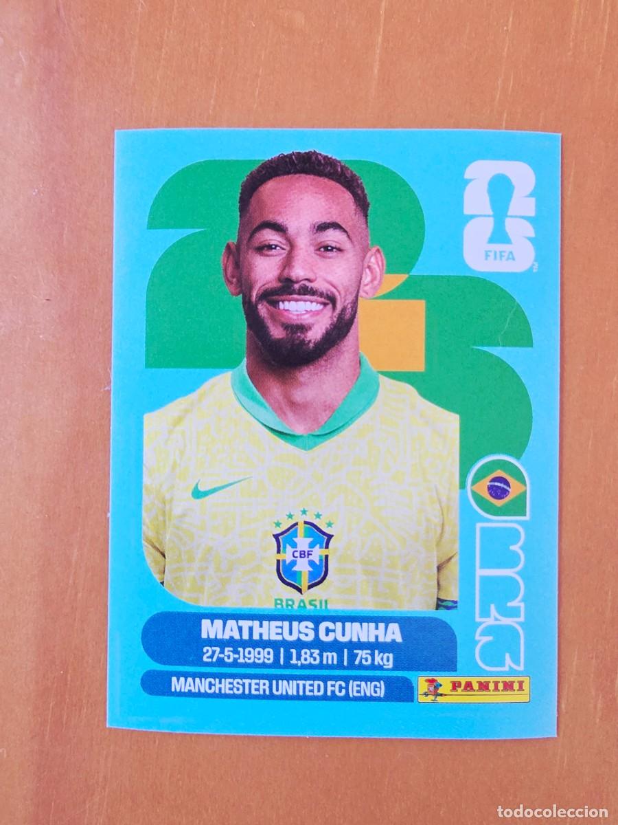 Cromos de F&uacute;tbol: BRA 17 Matheus Cunha, Brasil, Panini FIFA World Cup Mundial 2026 Sticker