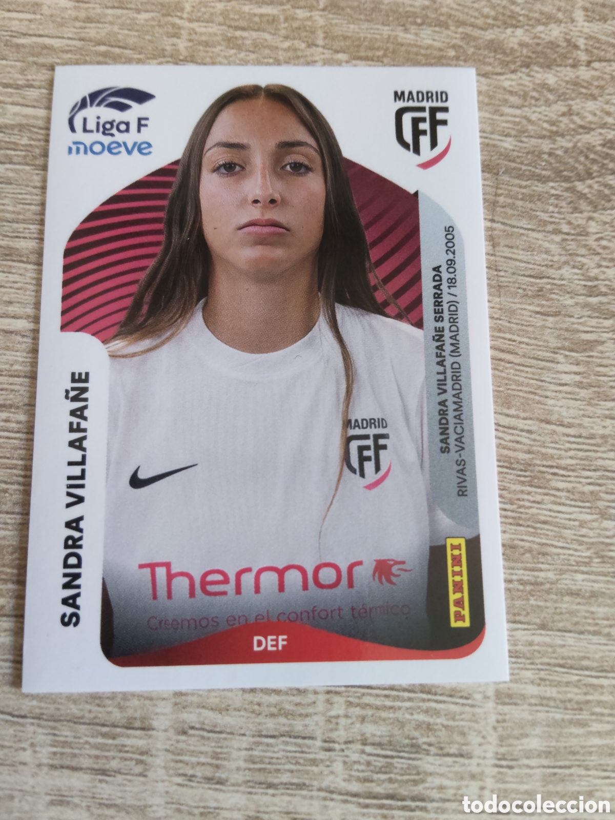 Cromos de F&uacute;tbol: Panini liga F moeve 2025 2026 25 26 49 Sandra Villafa&ntilde;e Madrid CFF