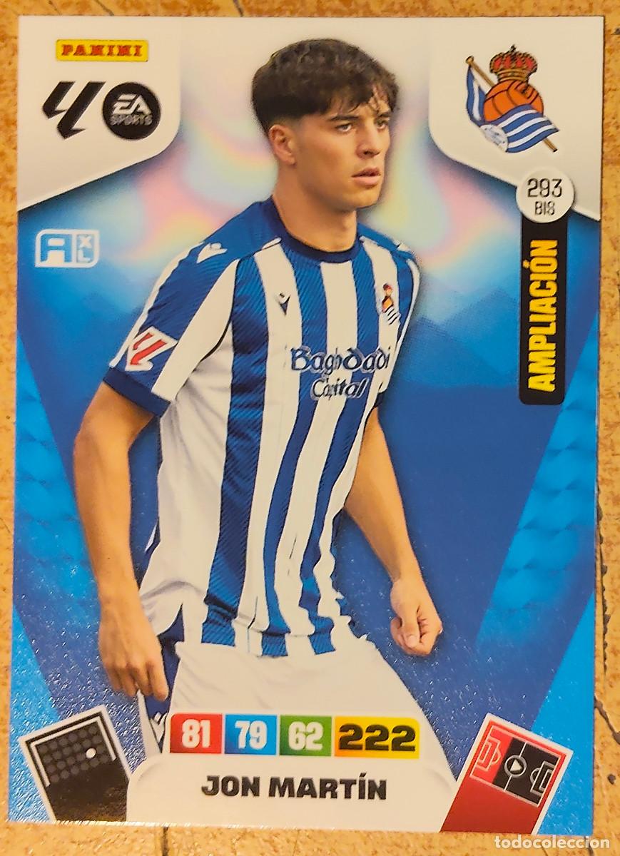 Cromos de F&uacute;tbol: CARD ADRENALYN XL PANINI 2025-2026 25 26 AMPLIACI&Oacute;N JON MARTIN REAL SOCIEDAD 293 BIS