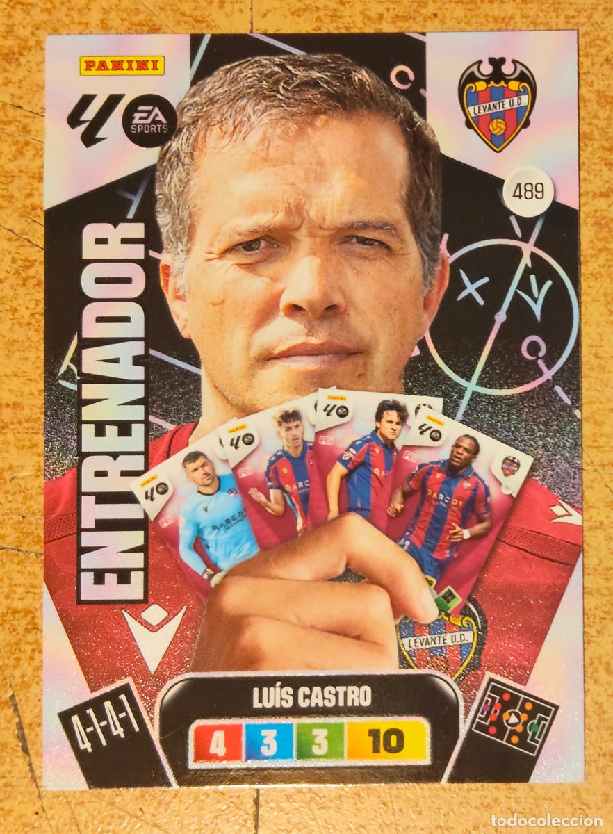 Cromos de F&uacute;tbol: 489 LUIS CASTRO (Levante UD) ENTRENADOR. Liga 2025 2026 25 26 Adrenalyn XL (Panini) NUEVO