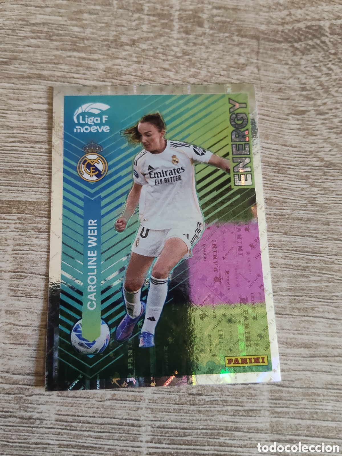 Cromos de F&uacute;tbol: Panini liga F moeve 2025 2026 25 26 335 energy Caroline Weir Real Madrid
