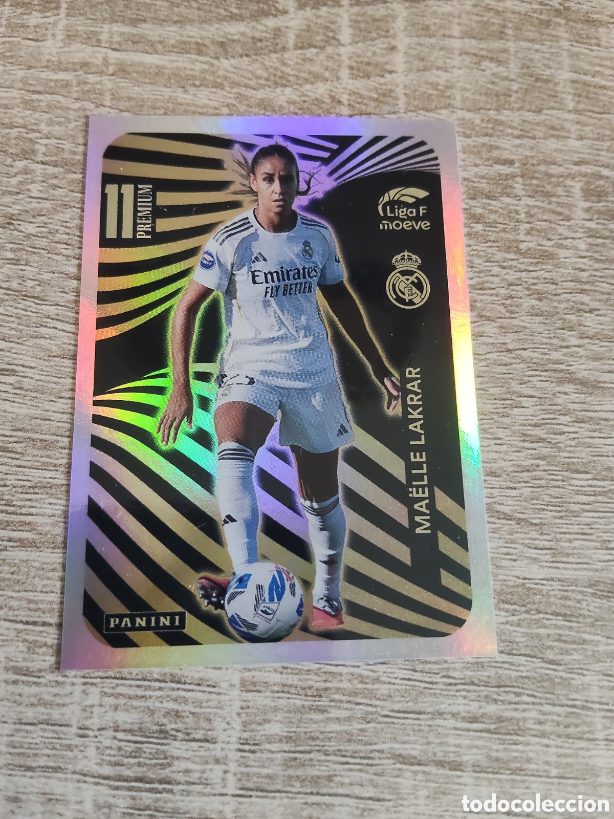 Cromos de F&uacute;tbol: Panini liga F moeve 2025 2026 25 26 premium Maelle Lakrar Real Madrid