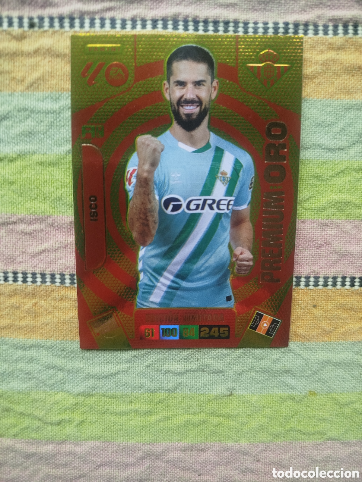 Cromos de F&uacute;tbol: Premium Oro Isco Betis Adrenalyn 25-26