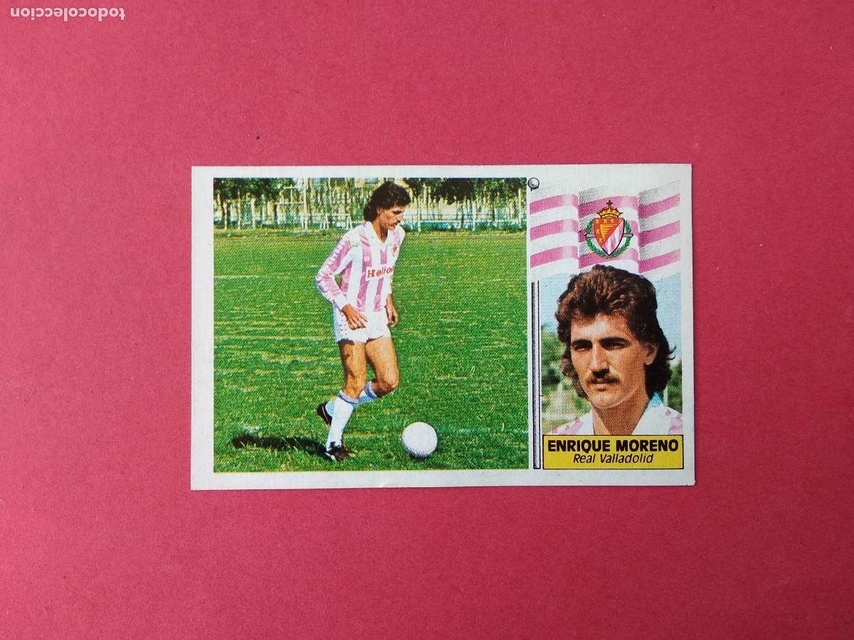 Figurine di Calcio: EDICIONES ESTE LIGA 86 87 1986 1987 CROMO DESPEGADO FICHAJE N&ordm; 8 ENRIQUE MORENO VALLADOLID