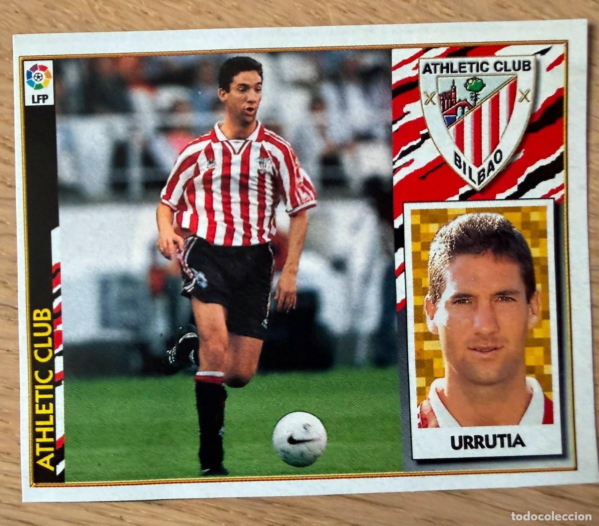 Figurine di Calcio: URRUTIA ATHLETIC BILBAO 97 98 1997 1998 LIGA EDICIONES ESTE RECORTADO STICKER
