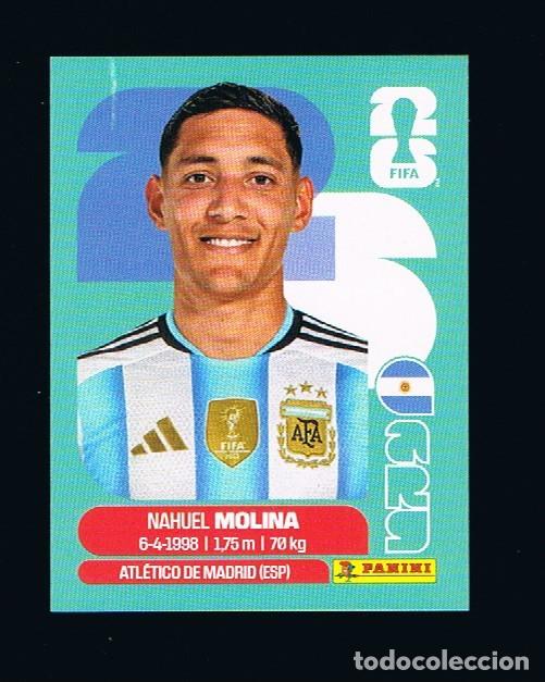 Cromos de F&uacute;tbol: STICKER FIFA WORLD CUP 2026 ARG N&ordm; 3 NAHUEL MOLINA ARGENTINA