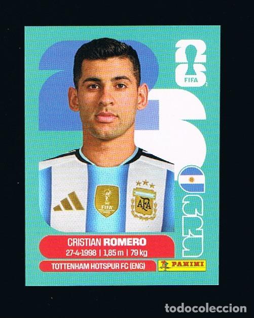 Cromos de F&uacute;tbol: STICKER FIFA WORLD CUP 2026 ARG N&ordm; 4 CRISTIAN ROMERO ARGENTINA