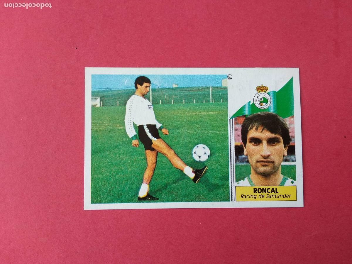 Cromos de F&uacute;tbol: EDICIONES ESTE LIGA 86 87 1986 1987 CROMO DESPEGADO RONCAL RACING DE SANTANDER VERSION MEDIAS BLANCA