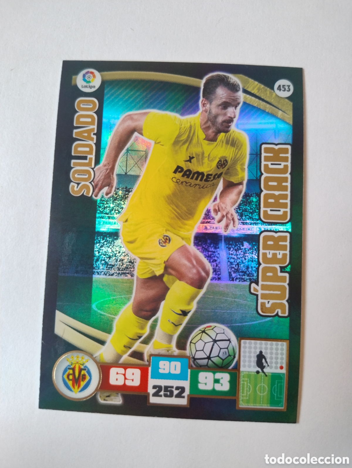 Cromos de F&uacute;tbol: 453 - Soldado - Villarreal - Adrenalyn XL Liga 2015 - 2016 Super Crack