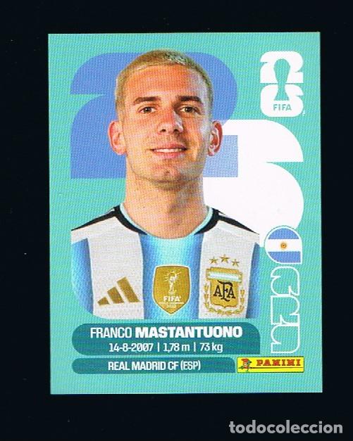 Cromos de F&uacute;tbol: STICKER FIFA WORLD CUP 2026 ARG N&ordm; 15 FRANCO MASTANTUONO ARGENTINA