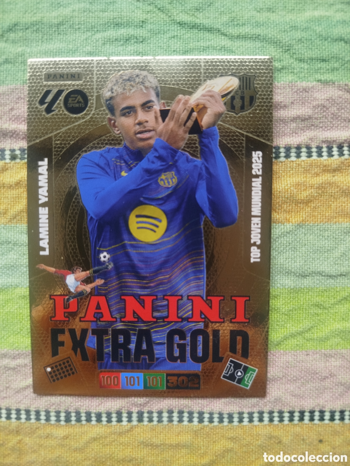 Cromos de F&uacute;tbol: Extra Gold Lamine Yamal Adrenalyn 25-26