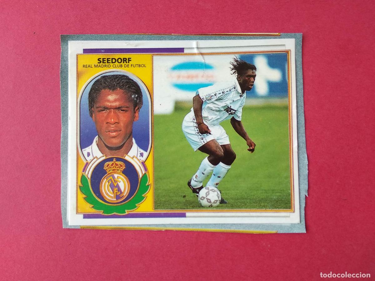 Cromos de F&uacute;tbol: EDICIONES ESTE LIGA 96 97 1996 1997 CROMO RECORTADO VENTANILLA DOBLE IMAGEN REAL MADRID SEEDORF