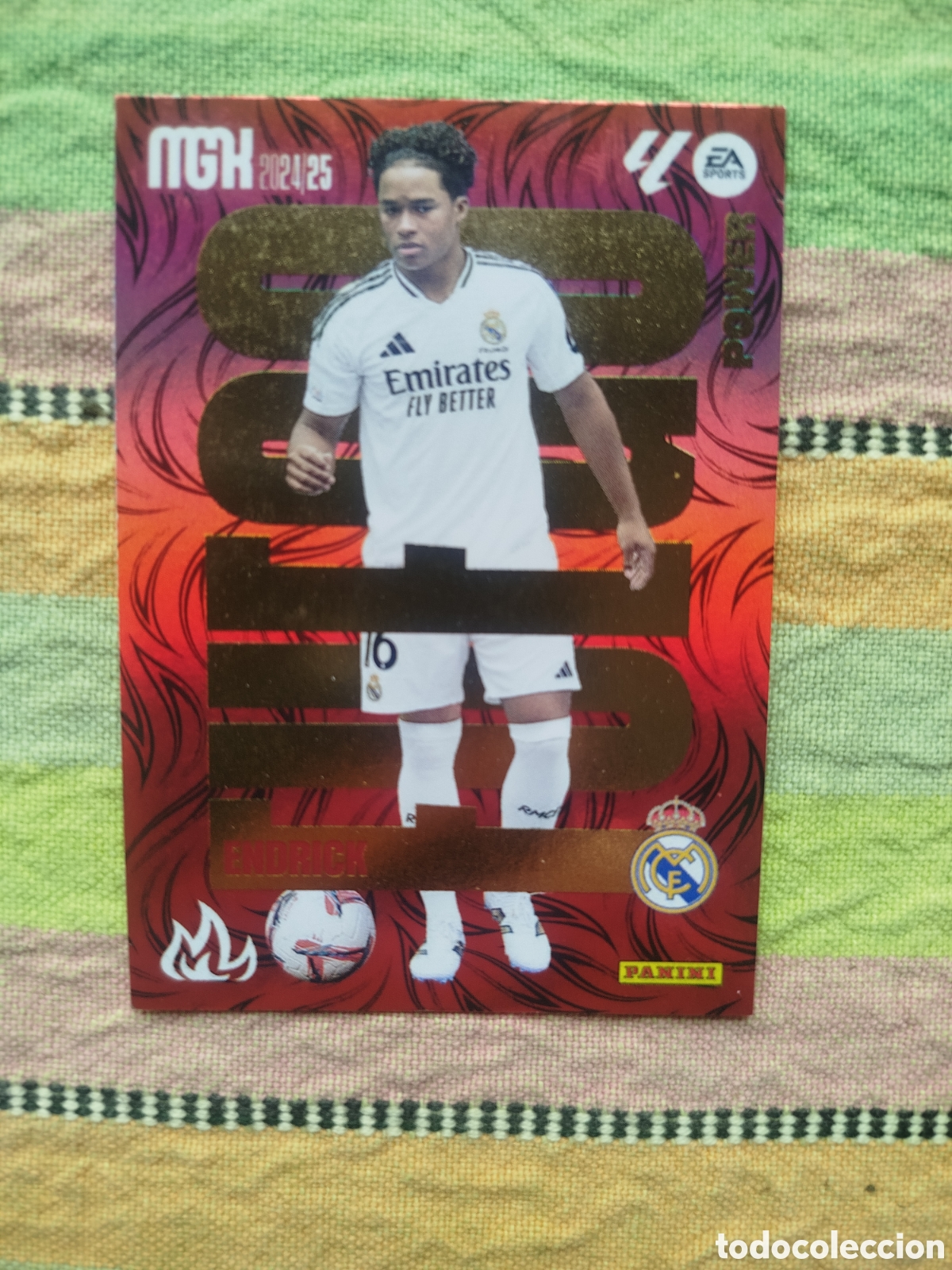 Cromos de F&uacute;tbol: Endrick Real Madrid Fuego Power Megacracks 24-25