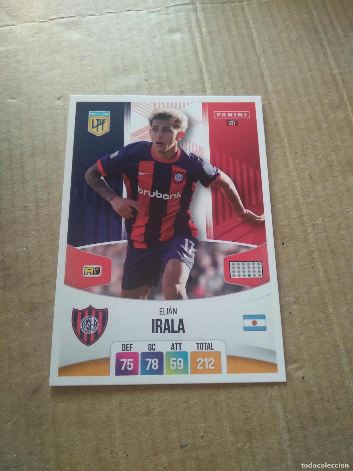 Cromos de F&uacute;tbol: 337 ELIAN IRALA SAN LORENZO CROMO FUTBOL ARGENTINO PANINI LIGA ARGENTINA 2024 ADRENALYN
