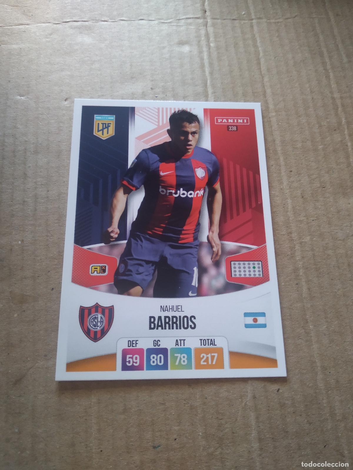 Cromos de F&uacute;tbol: 338 NAHUEL BARRIOS SAN LORENZO CROMO FUTBOL ARGENTINO PANINI LIGA ARGENTINA 2024 ADRENALYN