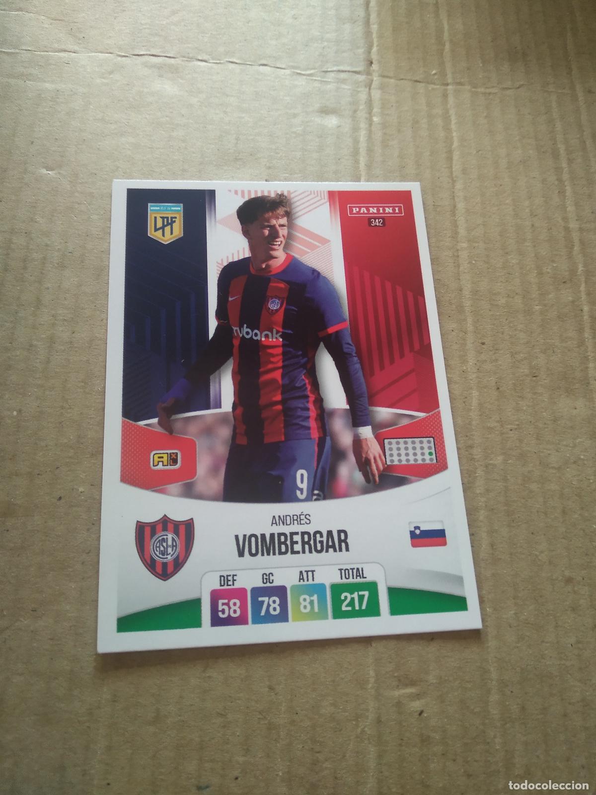 Figurine di Calcio: 342 ANDRES VOMBERGAR SAN LORENZO CROMO FUTBOL ARGENTINO PANINI LIGA ARGENTINA 2024 ADRENALYN