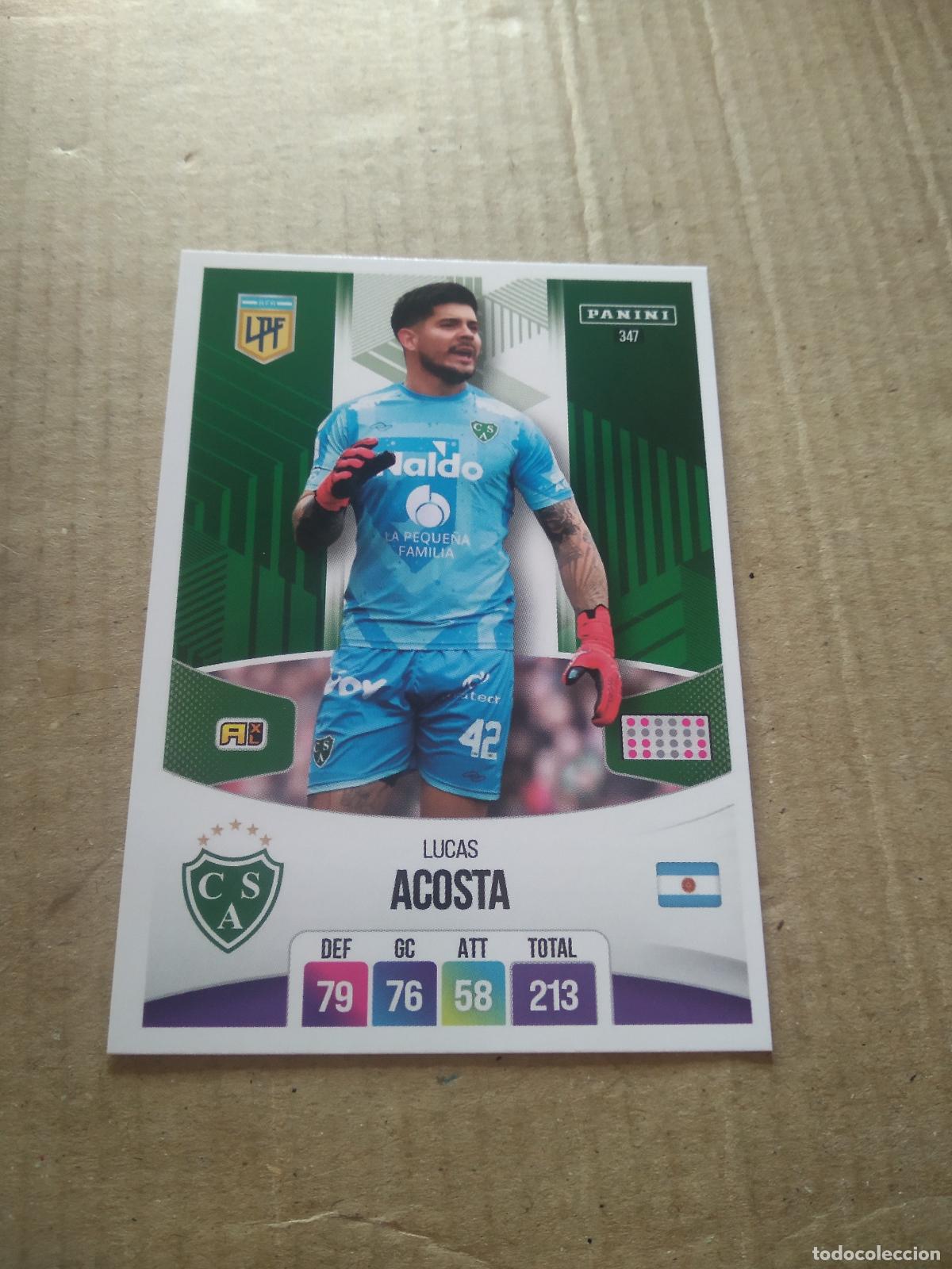 Cromos de F&uacute;tbol: 347 LUCAS ACOSTA SARMIENTO CROMO FUTBOL ARGENTINO PANINI LIGA ARGENTINA 2024 ADRENALYN