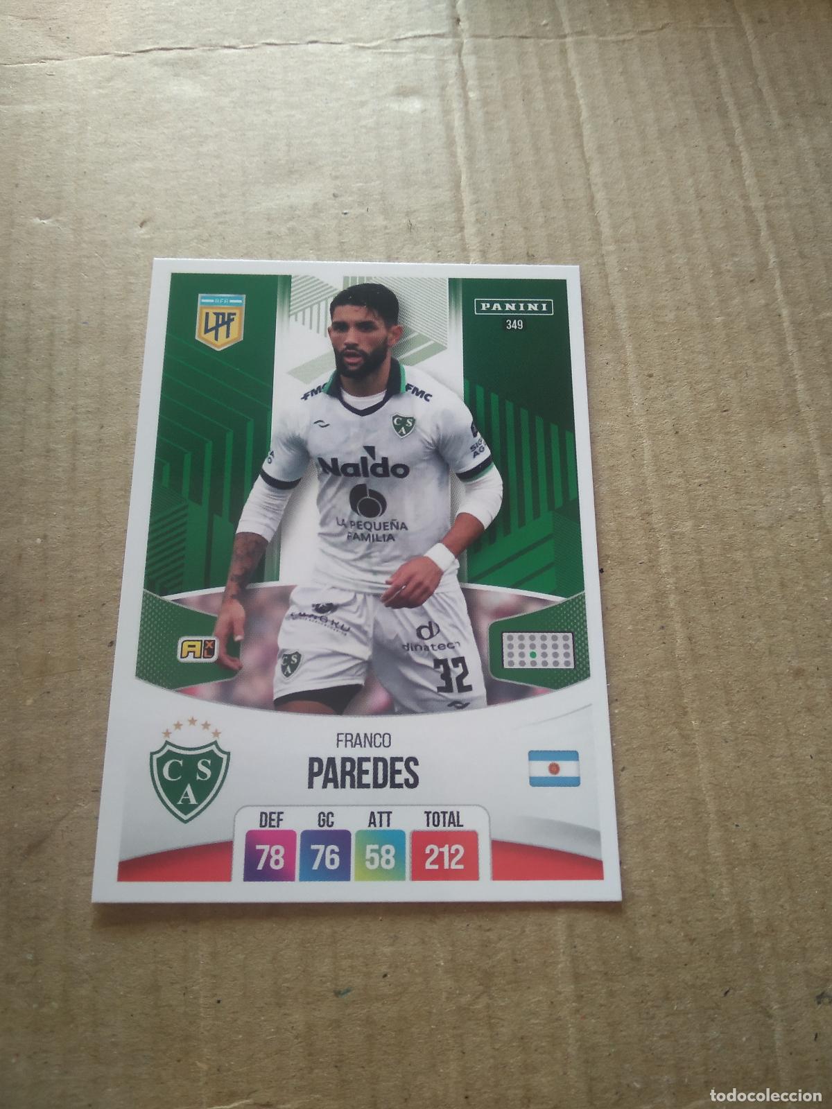 Cromos de F&uacute;tbol: 349 FRANCO PAREDES SARMIENTO CROMO FUTBOL ARGENTINO PANINI LIGA ARGENTINA 2024 ADRENALYN