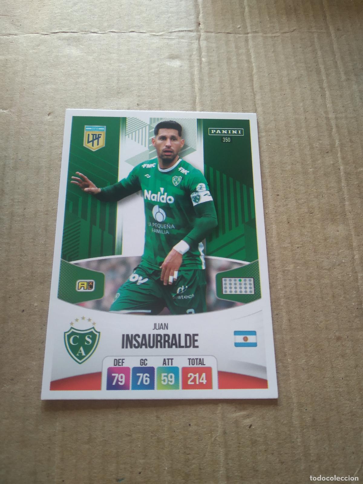 Cromos de F&uacute;tbol: 350 JUAN INSAURRALDE SARMIENTO CROMO FUTBOL ARGENTINO PANINI LIGA ARGENTINA 2024 ADRENALYN