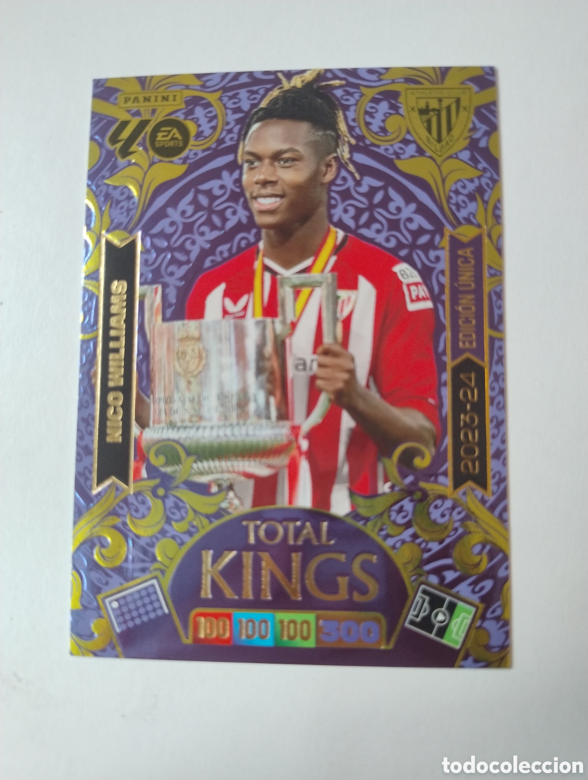 Cromos de F&uacute;tbol: Nico Williams - Athletic Bilbao - Adrenalyn XL Liga 2025 - 2026 Total Kings Edici&oacute;n &Uacute;nica