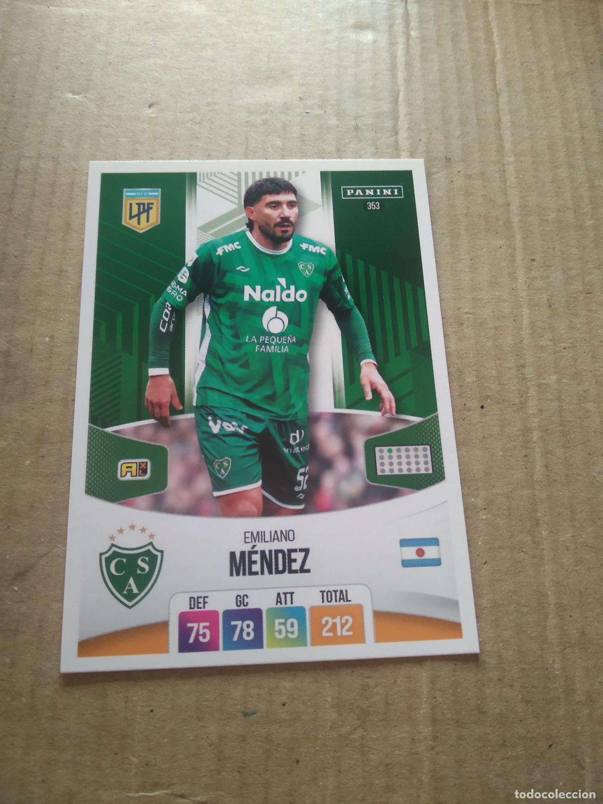 Cromos de F&uacute;tbol: 353 EMILIANO MENDEZ SARMIENTO CROMO FUTBOL ARGENTINO PANINI LIGA ARGENTINA 2024 ADRENALYN