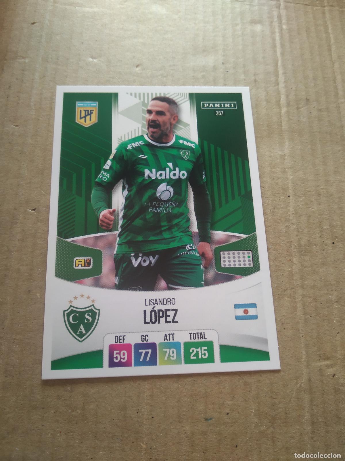 Cromos de F&uacute;tbol: 357 LISANDRO LOPEZ SARMIENTO CROMO FUTBOL ARGENTINO PANINI LIGA ARGENTINA 2024 ADRENALYN
