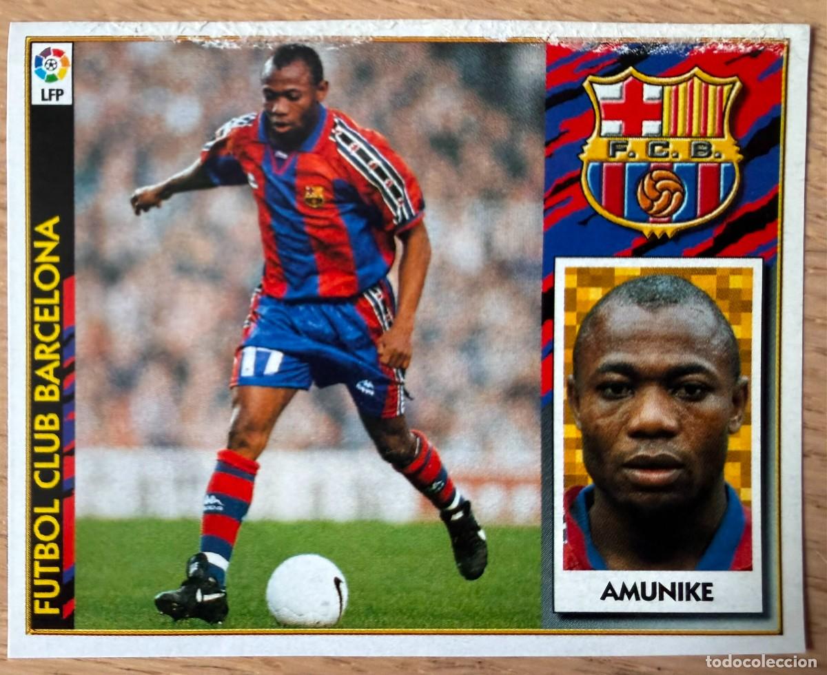 Cromos de F&uacute;tbol: AMUNIKE BARCELONA 97 98 1997 1998 LIGA EDICIONES ESTE RECORTADO STICKER