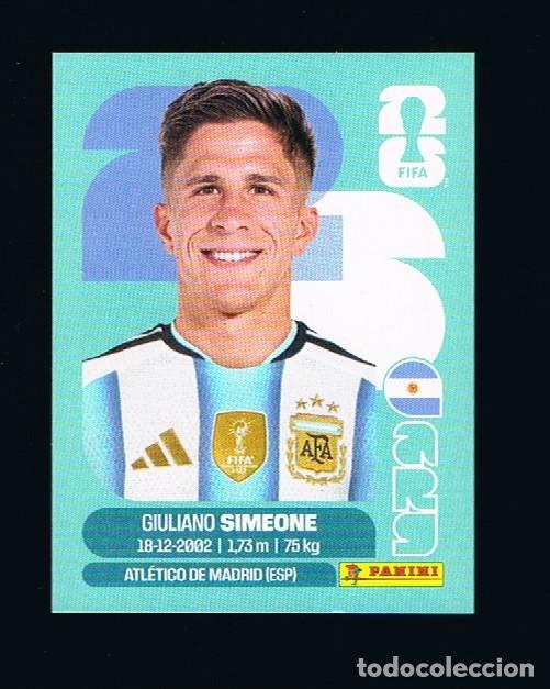 Cromos de F&uacute;tbol: STICKER FIFA WORLD CUP 2026 ARG N&ordm; 20 GIULIANO SIMEONE ARGENTINA