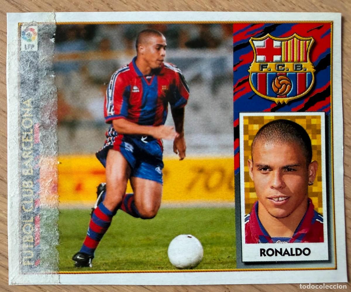 Cromos de F&uacute;tbol: RONALDO BAJA BARCELONA 97 98 1997 1998 LIGA EDICIONES ESTE RECORTADO STICKER