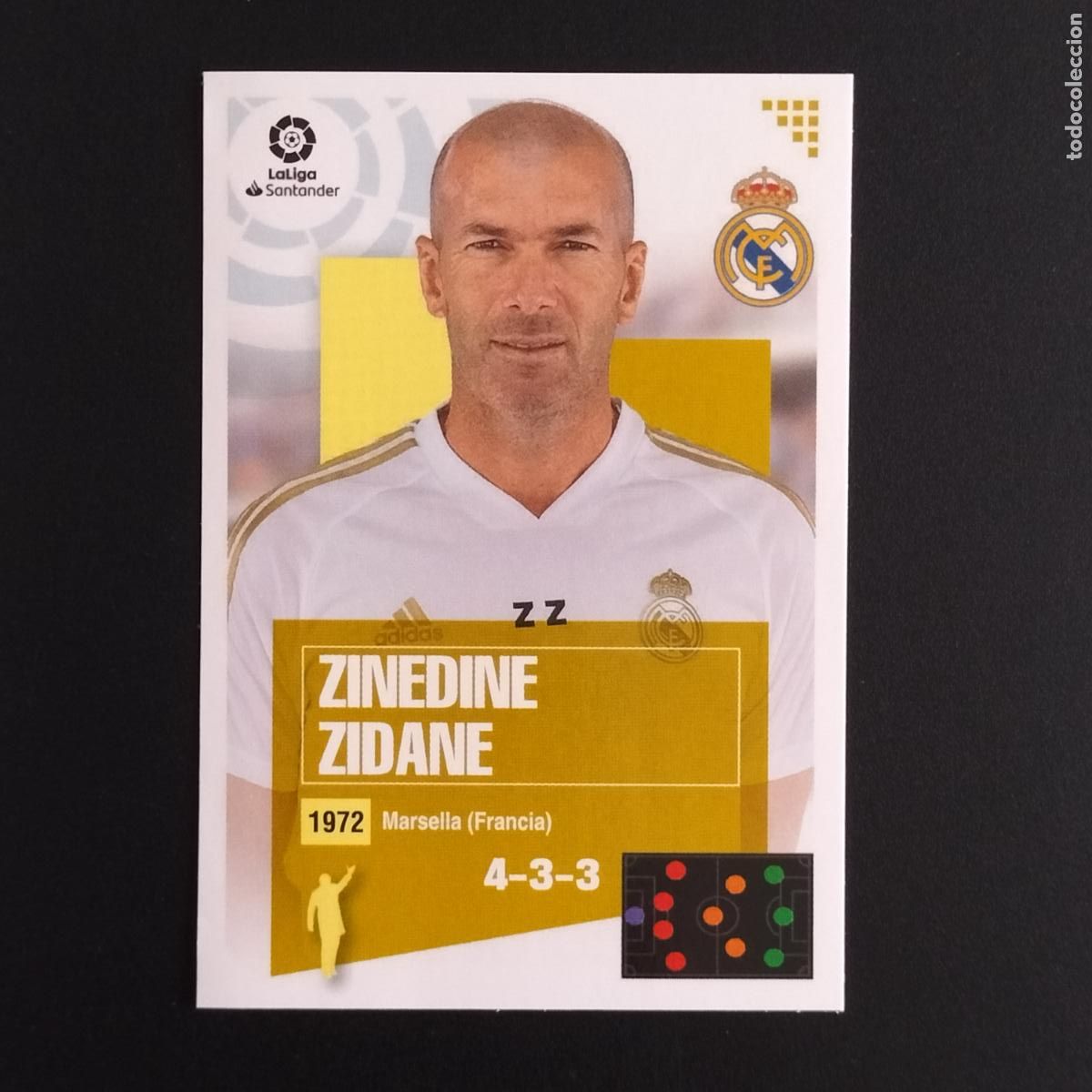 Football Stickers: N&ordm; 1 ZINEDINE ZIDANE ENTRENADOR REAL MADRID CROMOS LALIGA SANTANDER ESTE 2020 2021 20 21 LIGA PANINI