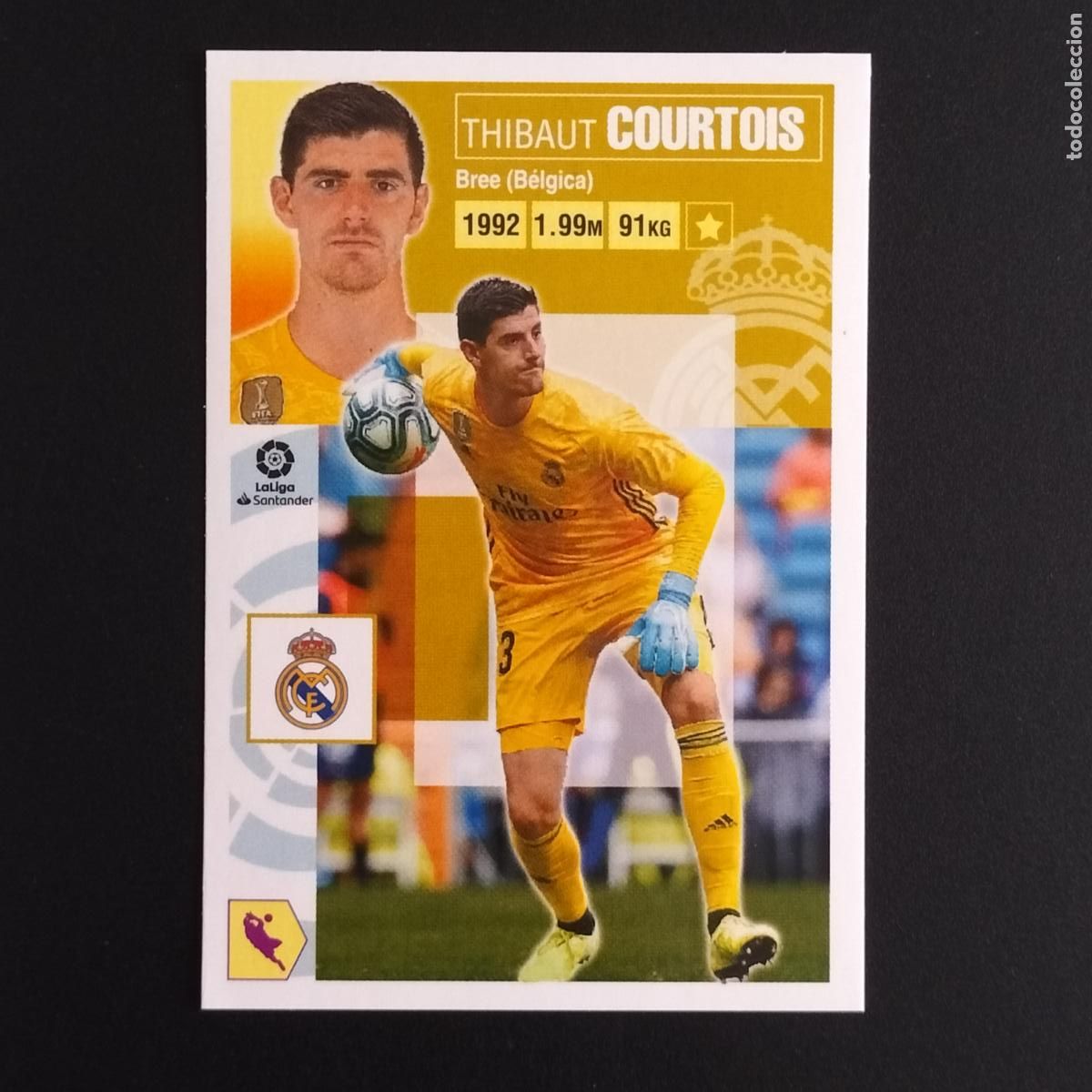 Cromos de F&uacute;tbol: N&ordm; 2 COURTOIS REAL MADRID CROMOS LALIGA SANTANDER ESTE 2020 2021 20 21 LIGA PANINI
