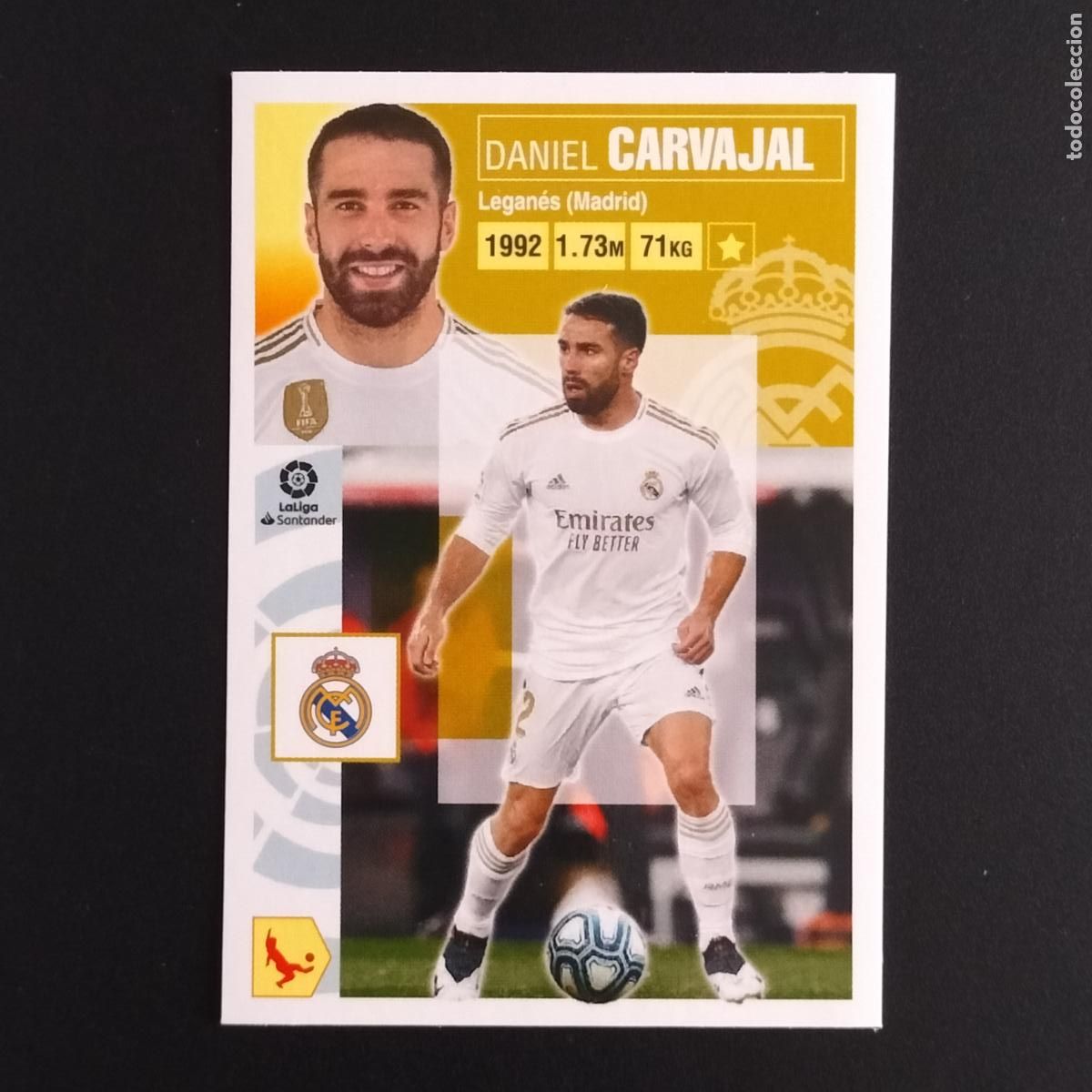 Cromos de F&uacute;tbol: N&ordm; 4 DANI CARVAJAL REAL MADRID CROMOS LALIGA SANTANDER ESTE 2020 2021 20 21 LIGA PANINI