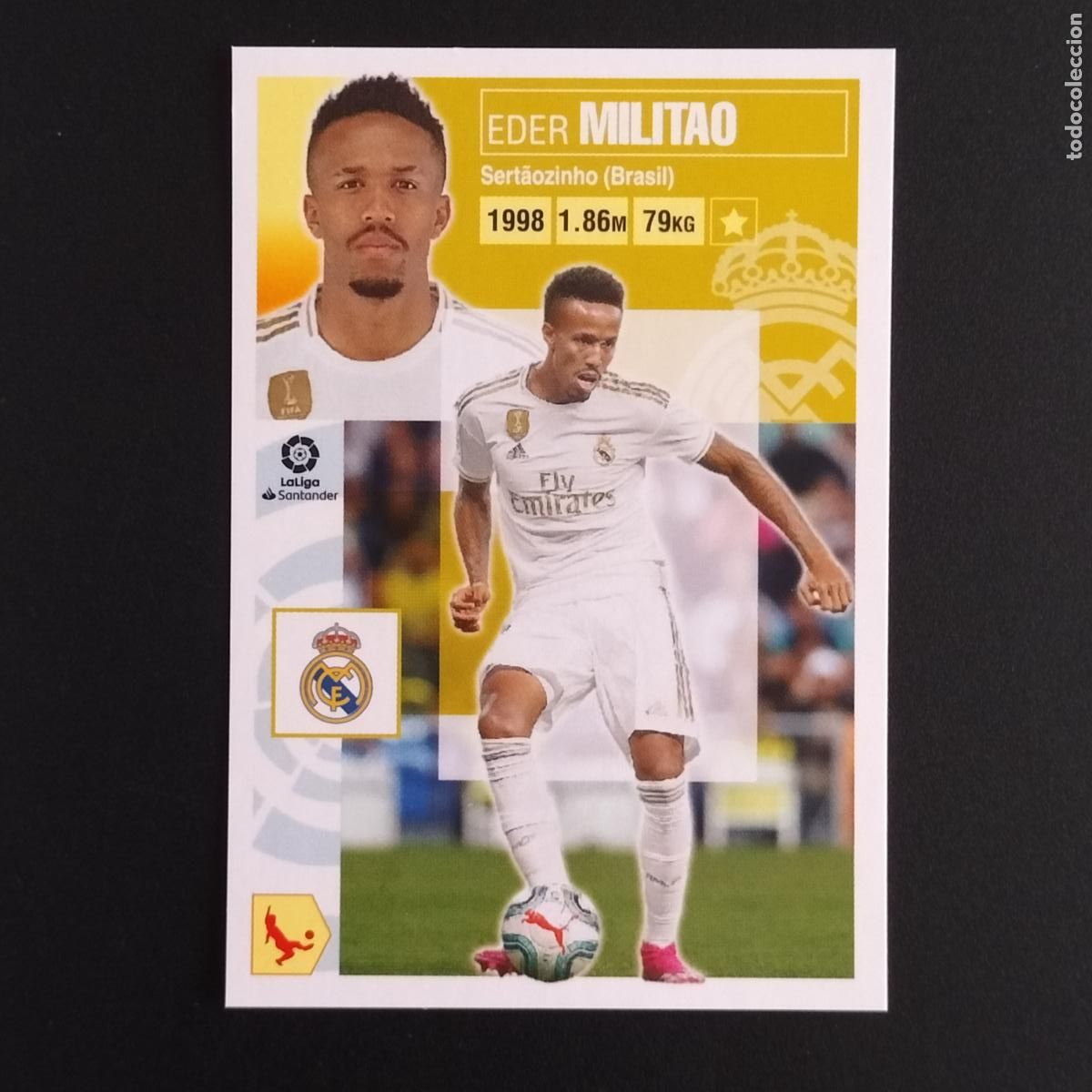 Cromos de F&uacute;tbol: N&ordm; 6 A EDER MILITAO REAL MADRID CROMOS LALIGA SANTANDER ESTE 2020 2021 20 21 LIGA PANINI