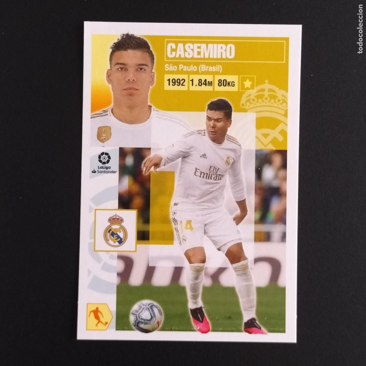 Cromos de F&uacute;tbol: N&ordm; 10 CASEMIRO REAL MADRID CROMOS LALIGA SANTANDER ESTE 2020 2021 20 21 LIGA PANINI