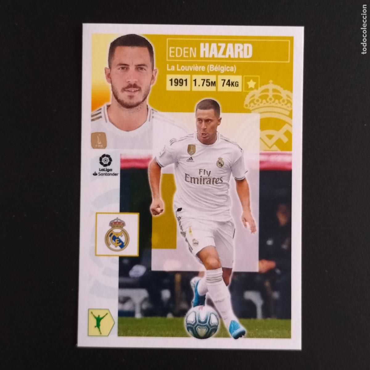 Cromos de F&uacute;tbol: N&ordm; 16 EDEN HAZARD REAL MADRID CROMOS LALIGA SANTANDER ESTE 2020 2021 20 21 LIGA PANINI