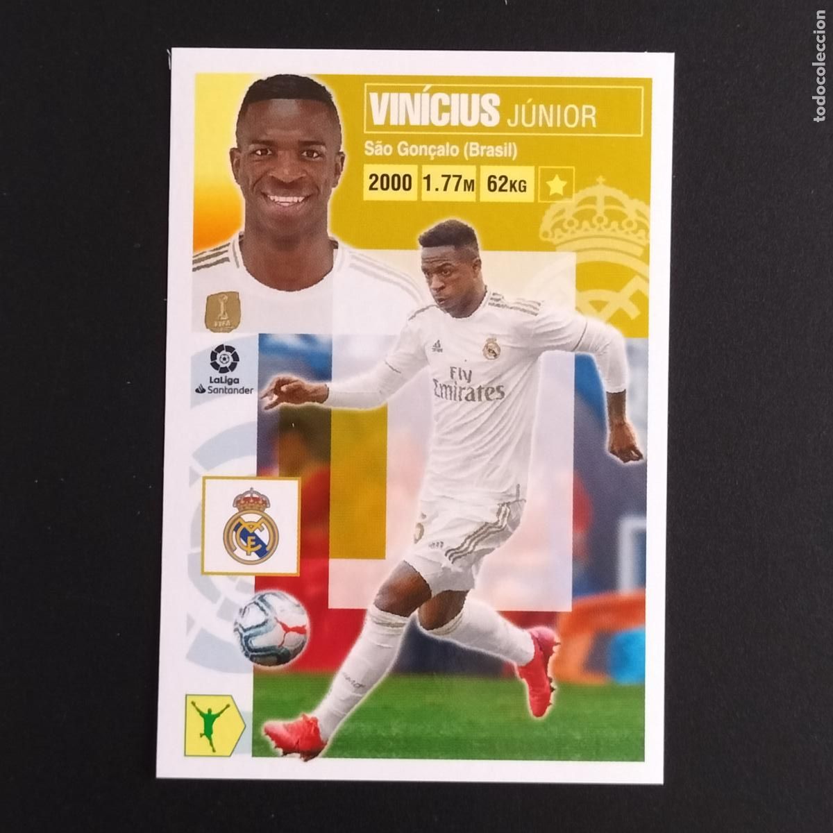 Cromos de F&uacute;tbol: N&ordm; 17 A VINICIUS JUNIOR REAL MADRID CROMOS LALIGA SANTANDER ESTE 2020 2021 20 21 LIGA PANINI